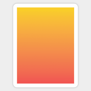 Papaya Coral and Pineapple yellow Ombre Fade Sunset Gradient Sticker